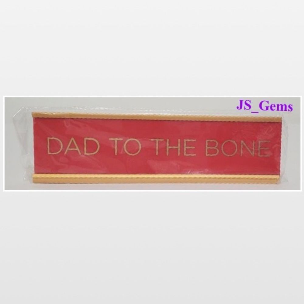 New Dad Red & Gold Desk Plaque Home